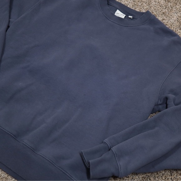 Aritzia Sweatfleece Crewneck Sweatshirt Perfect Fit Slate Gray Size S - Picture 5 of 13